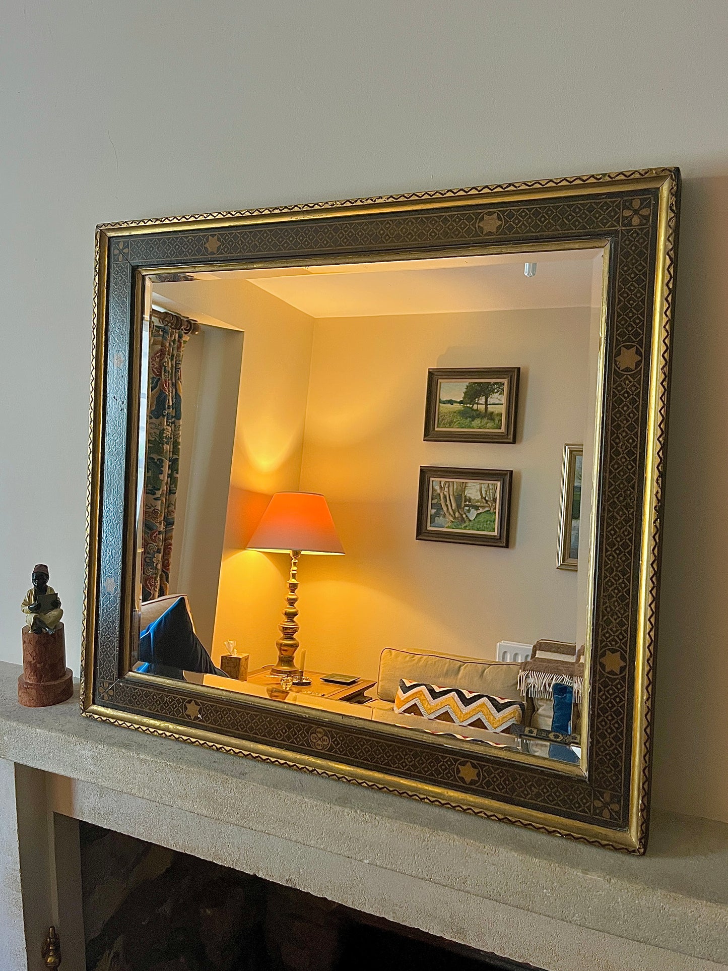 19th century painted mirror