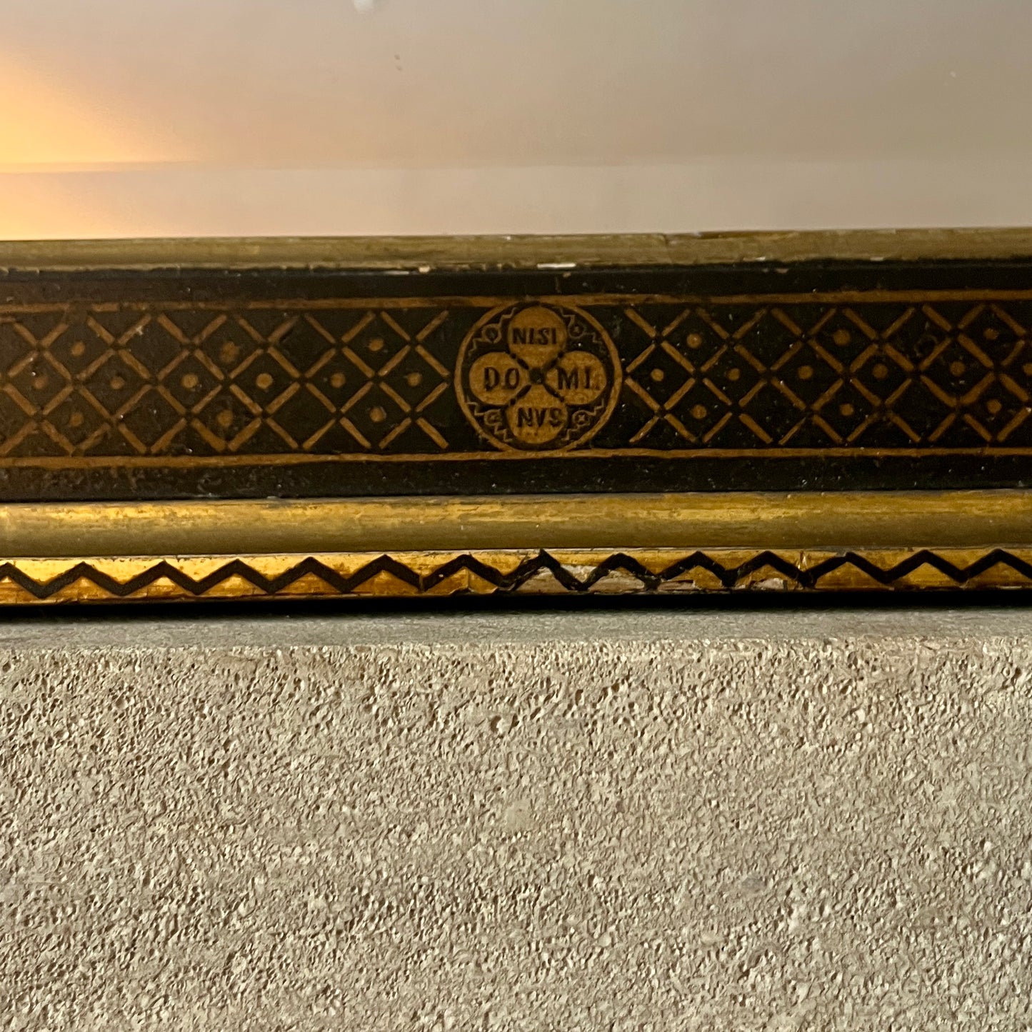 19th century painted mirror