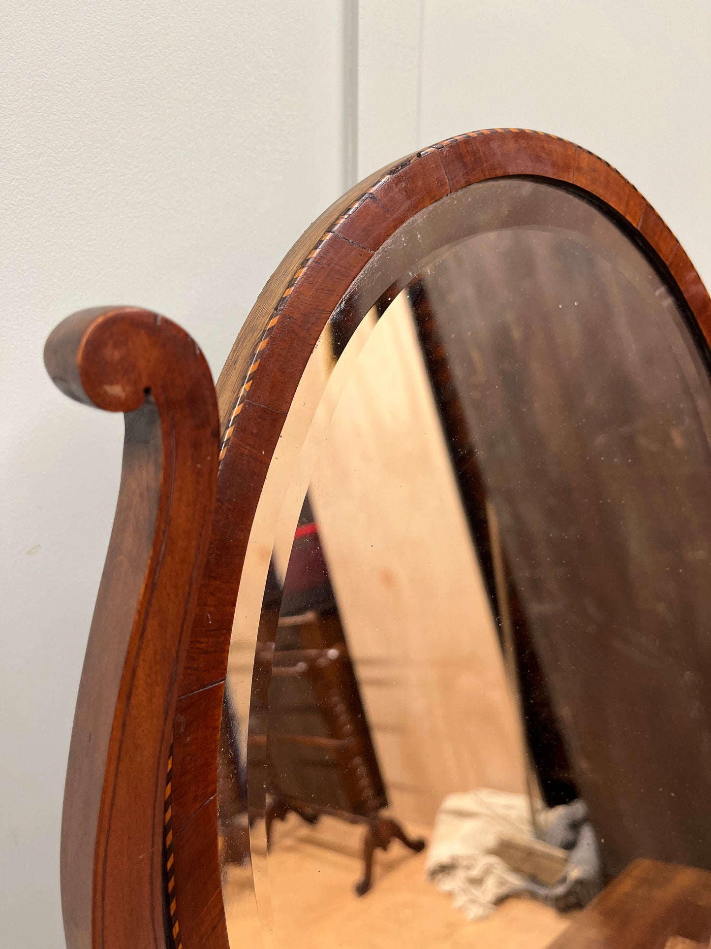 Oval Georgian dressing table mirror