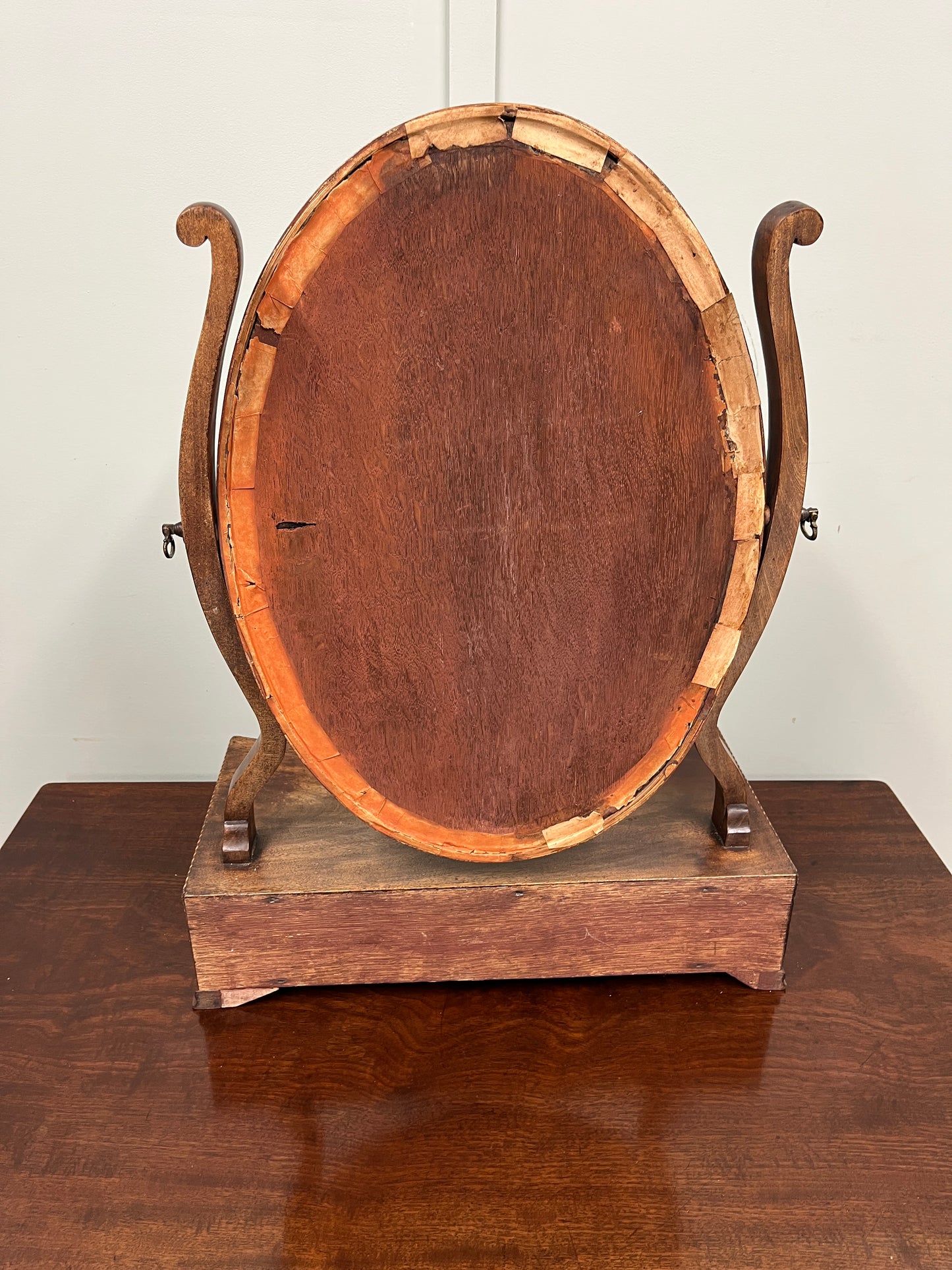 Oval Georgian dressing table mirror