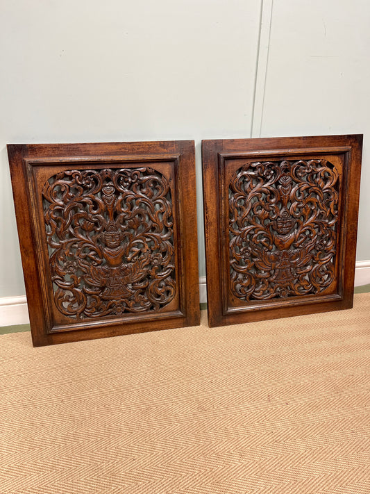 Pair of 19th century Burmese panels