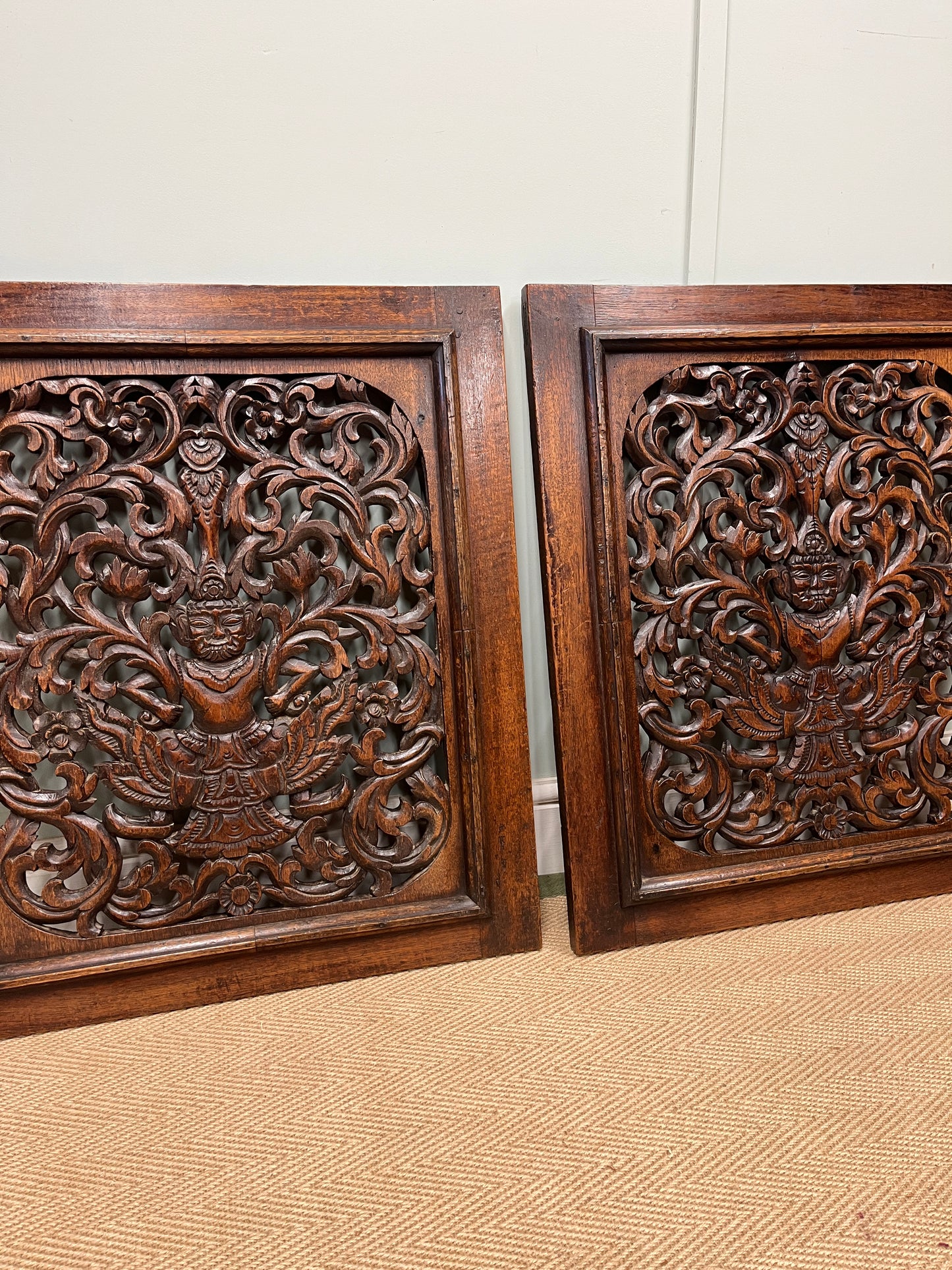 Pair of 19th century Burmese panels
