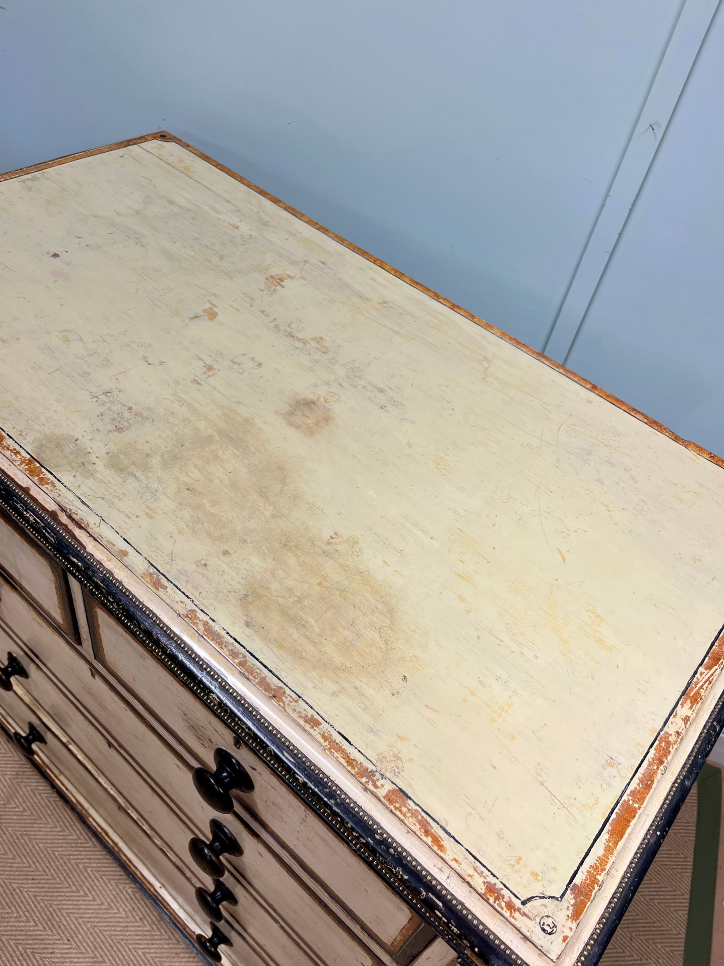 19th century painted chest of drawers