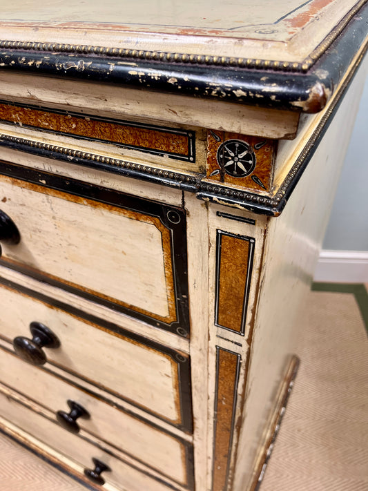 19th century painted chest of drawers
