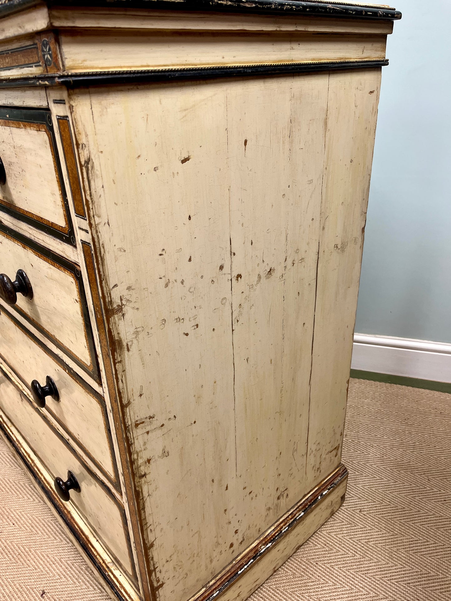 19th century painted chest of drawers