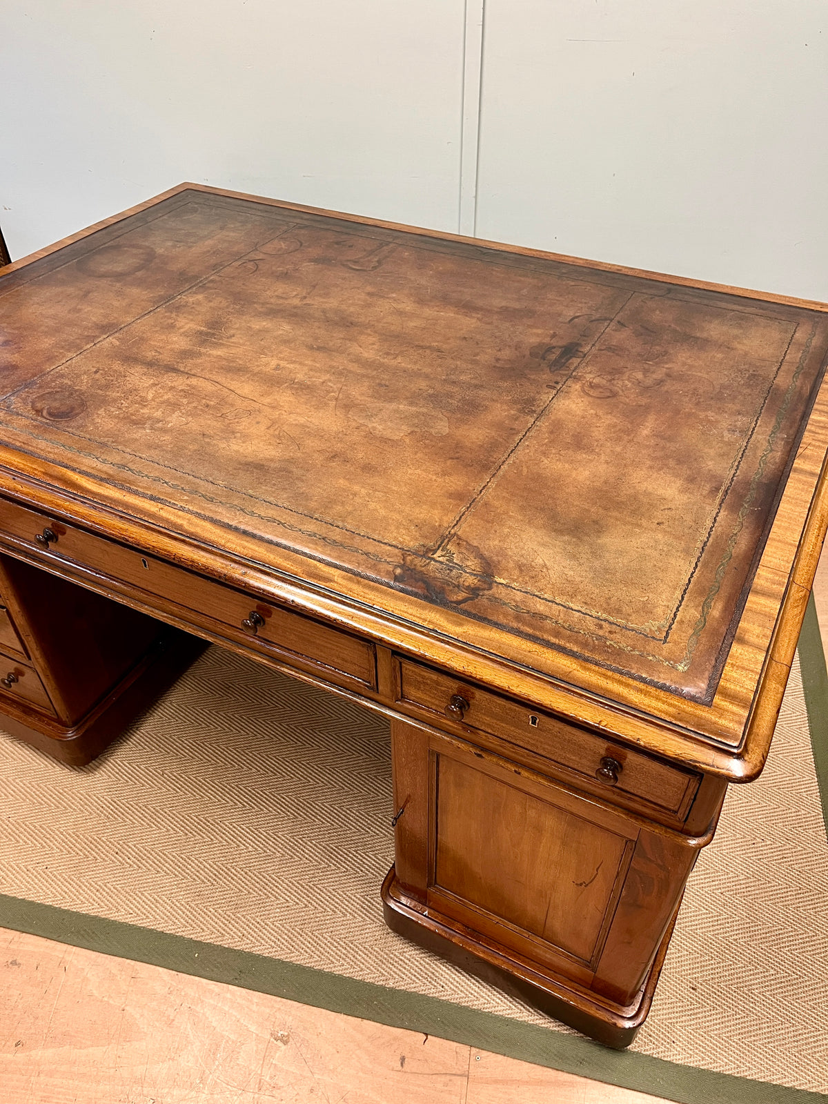 19th century mahogany partners desk
