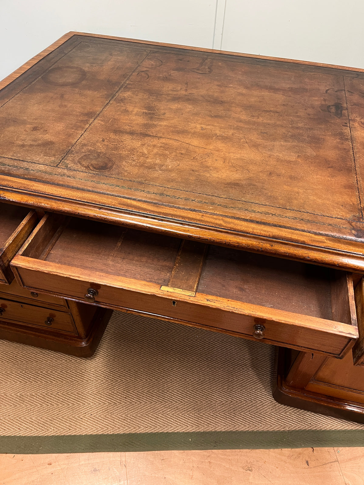 19th century mahogany partners desk