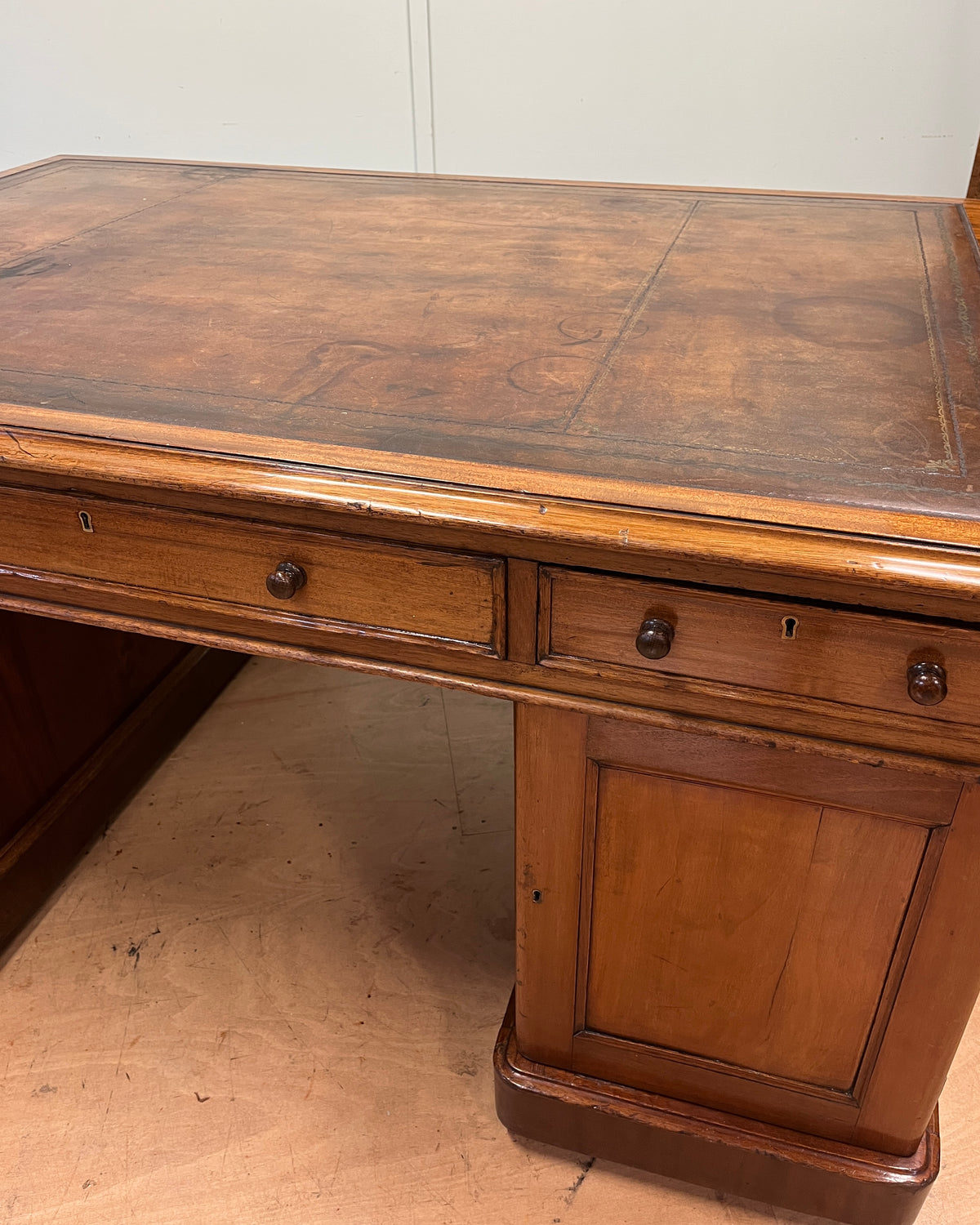 19th century mahogany partners desk