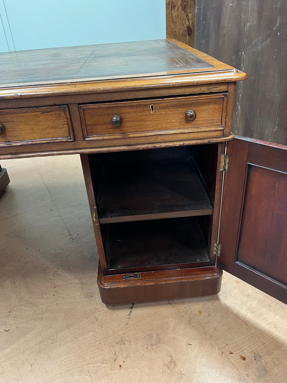 19th century mahogany partners desk