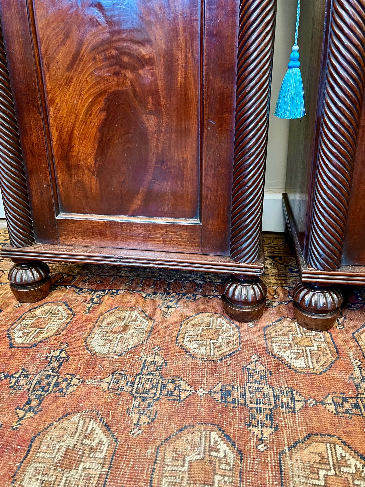 19th century mahogany bedside cupboards