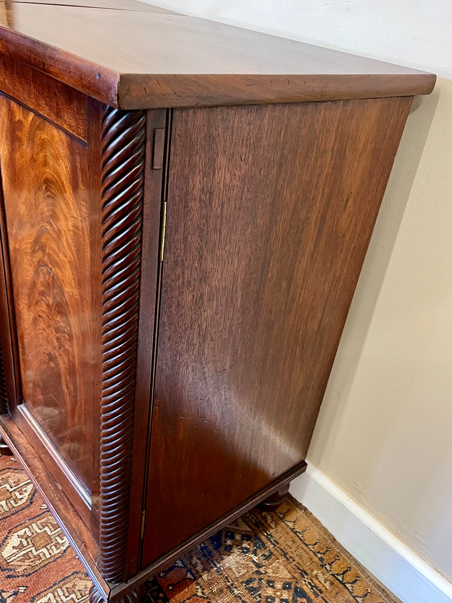 19th century mahogany bedside cupboards