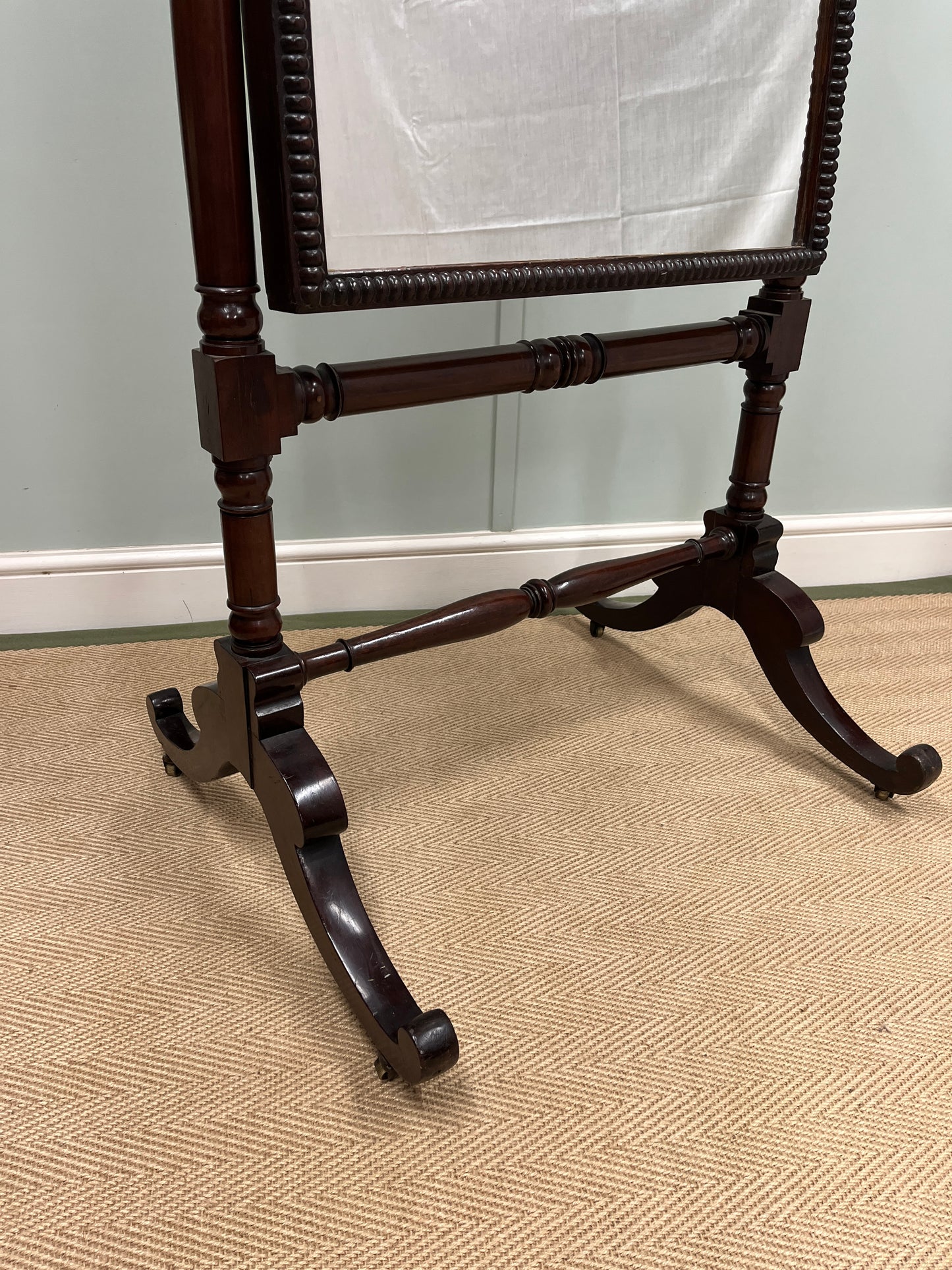 19th century mahogany cheval mirror