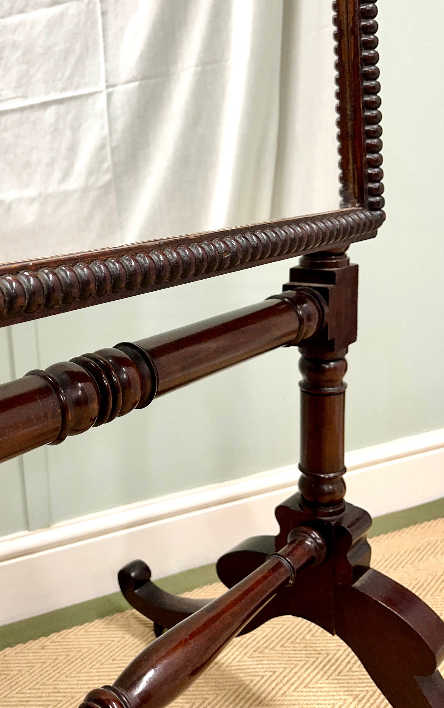 19th century mahogany cheval mirror