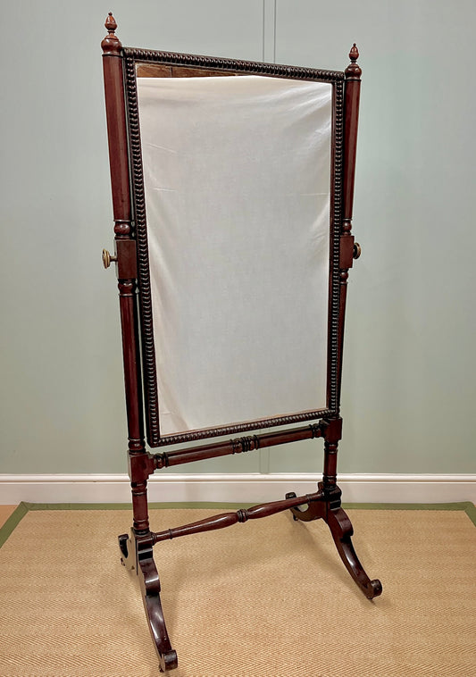 19th century mahogany cheval mirror