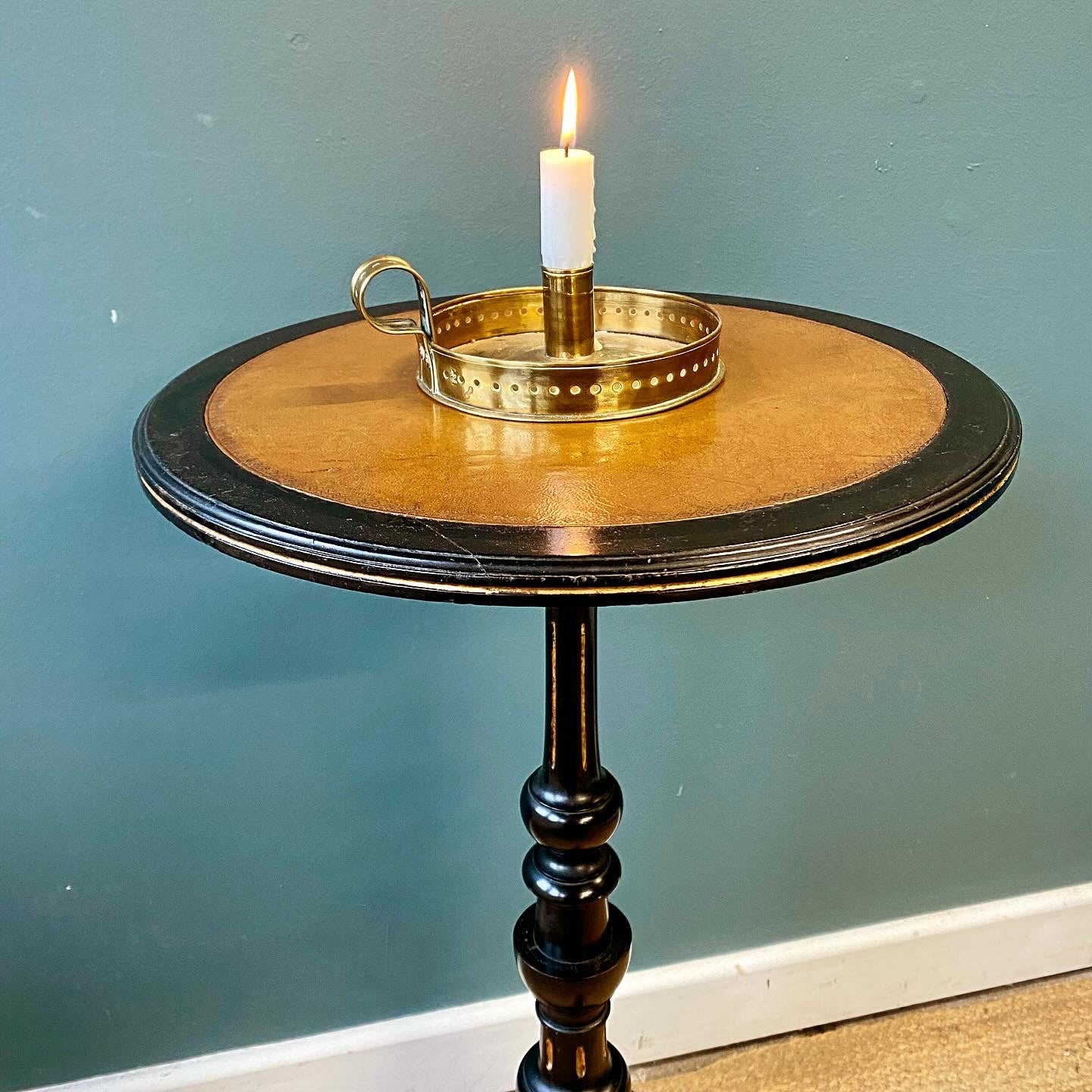 19th century ebonised and gilded table image 1