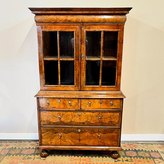 Queen Anne walnut bookcase image 0
