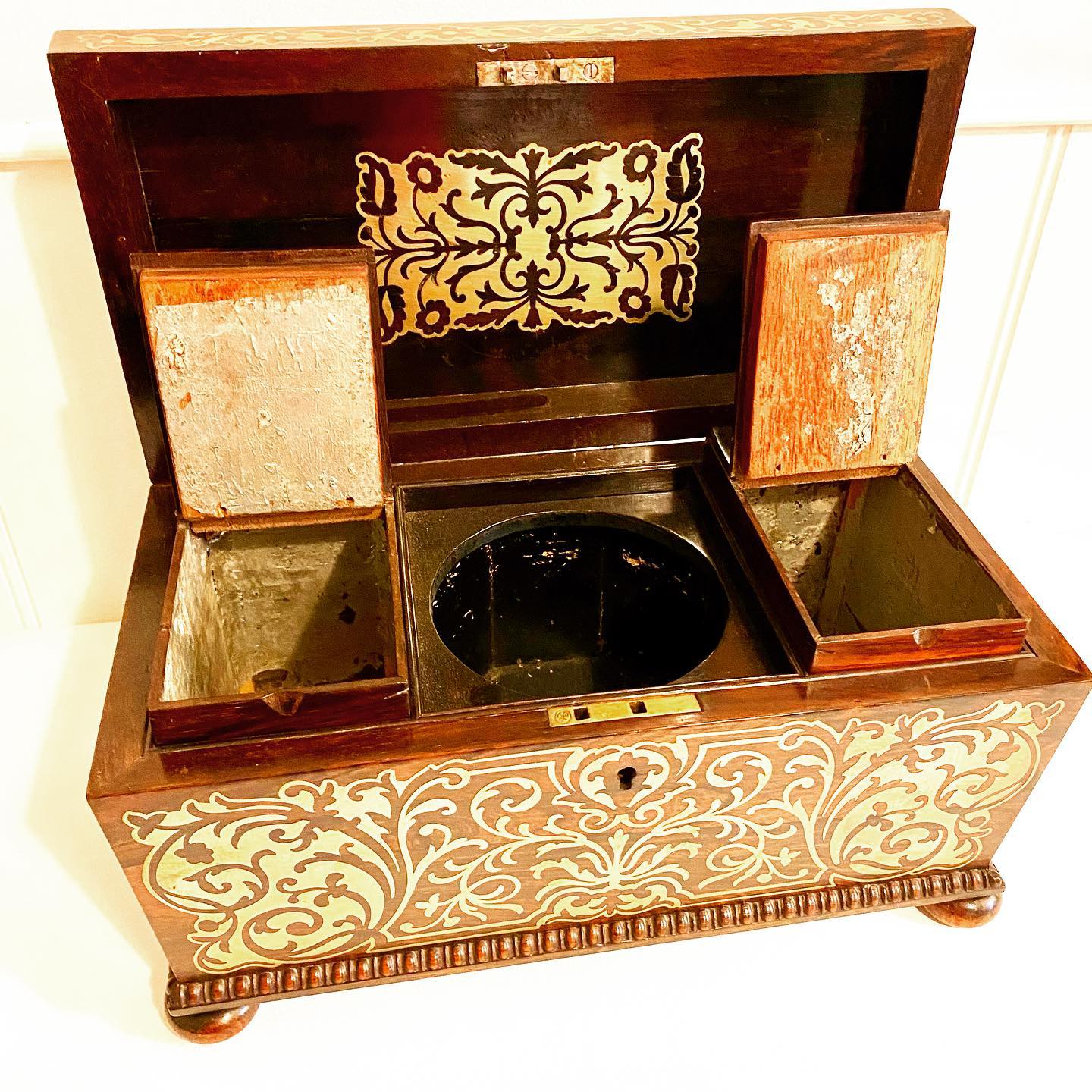 19th century sarcophagus rosewood tea caddy image 5