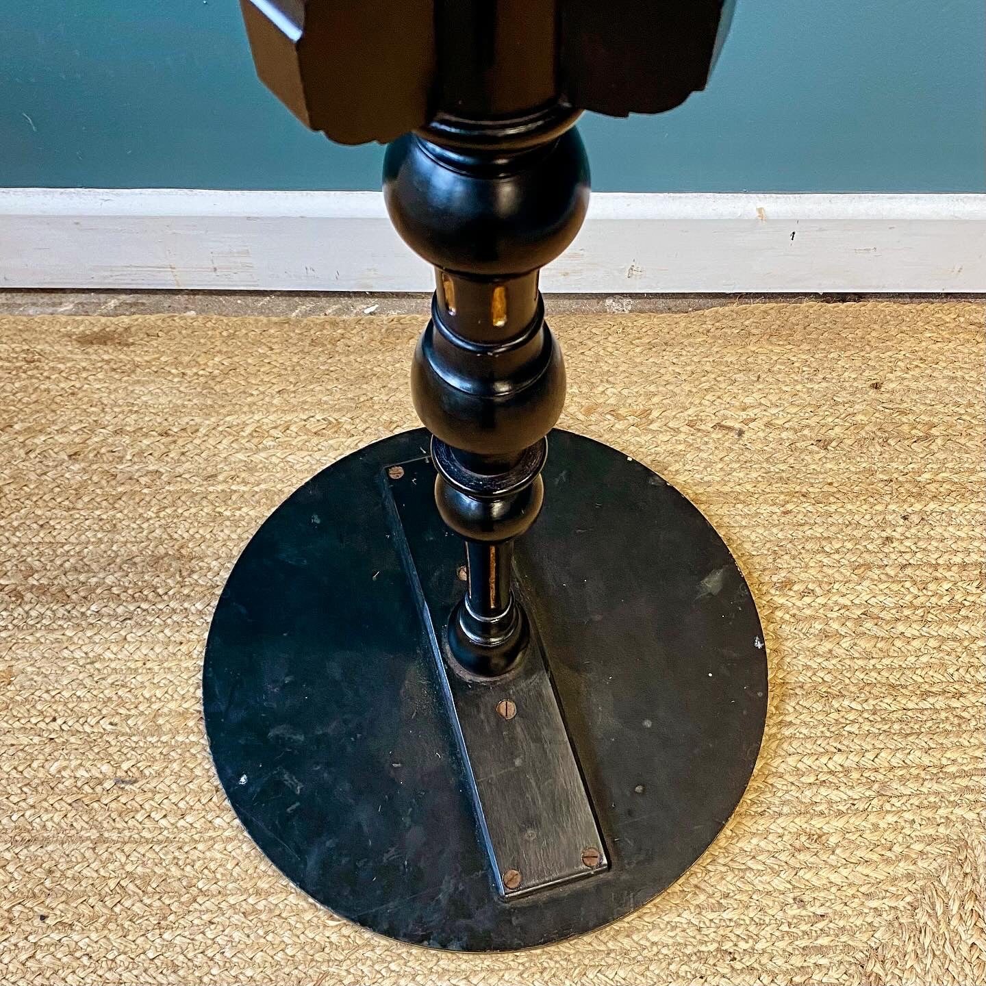 19th century ebonised and gilded table image 7