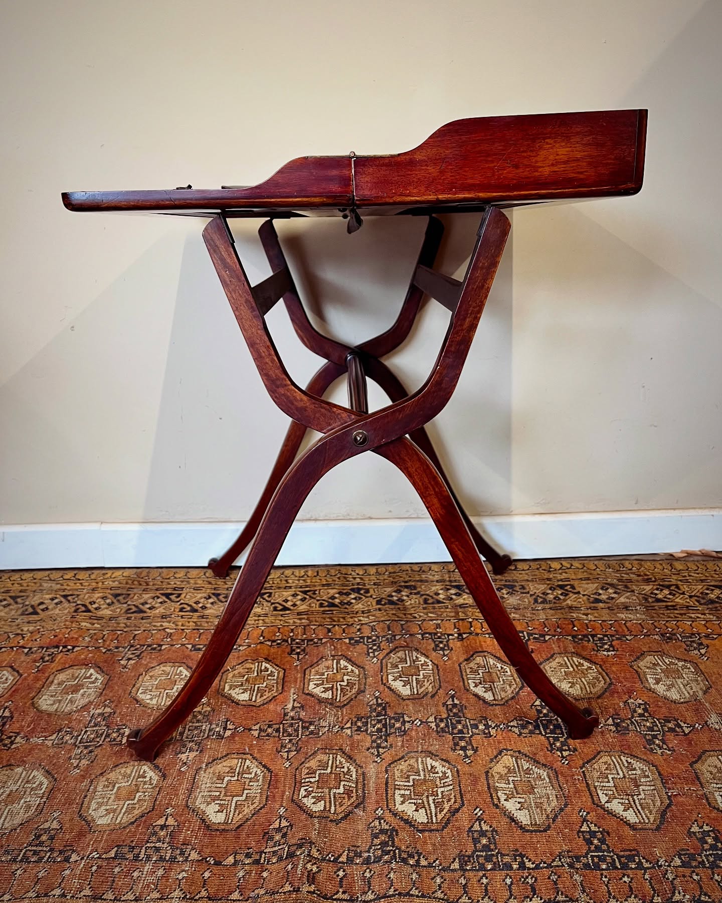 19th century folding campaign desk image 3