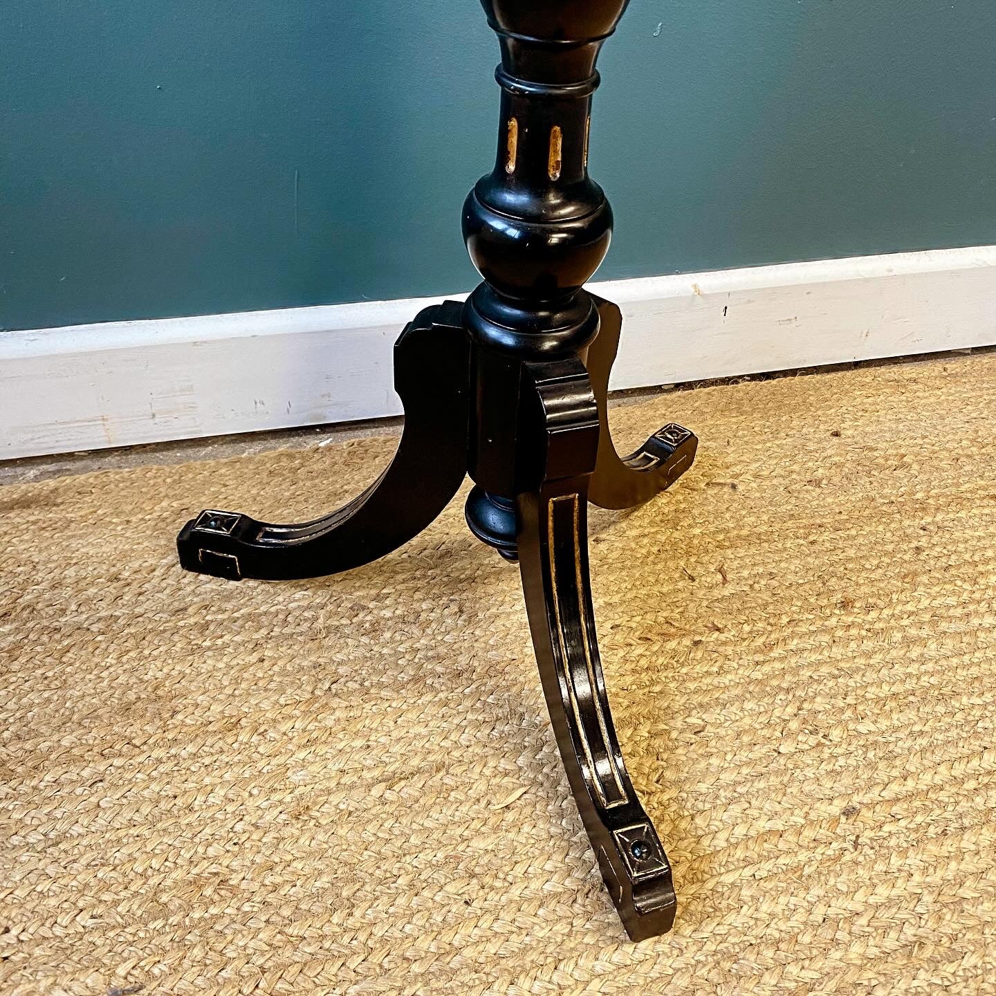 19th century ebonised and gilded table image 4