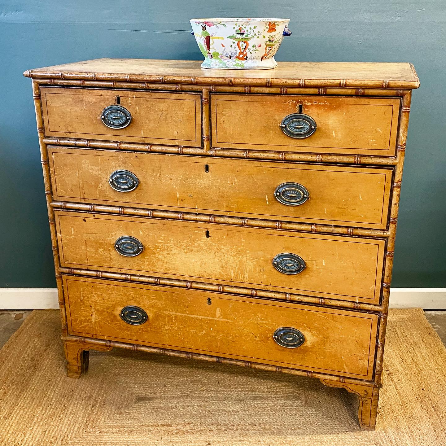 Regency painted chest of drawers  image 0