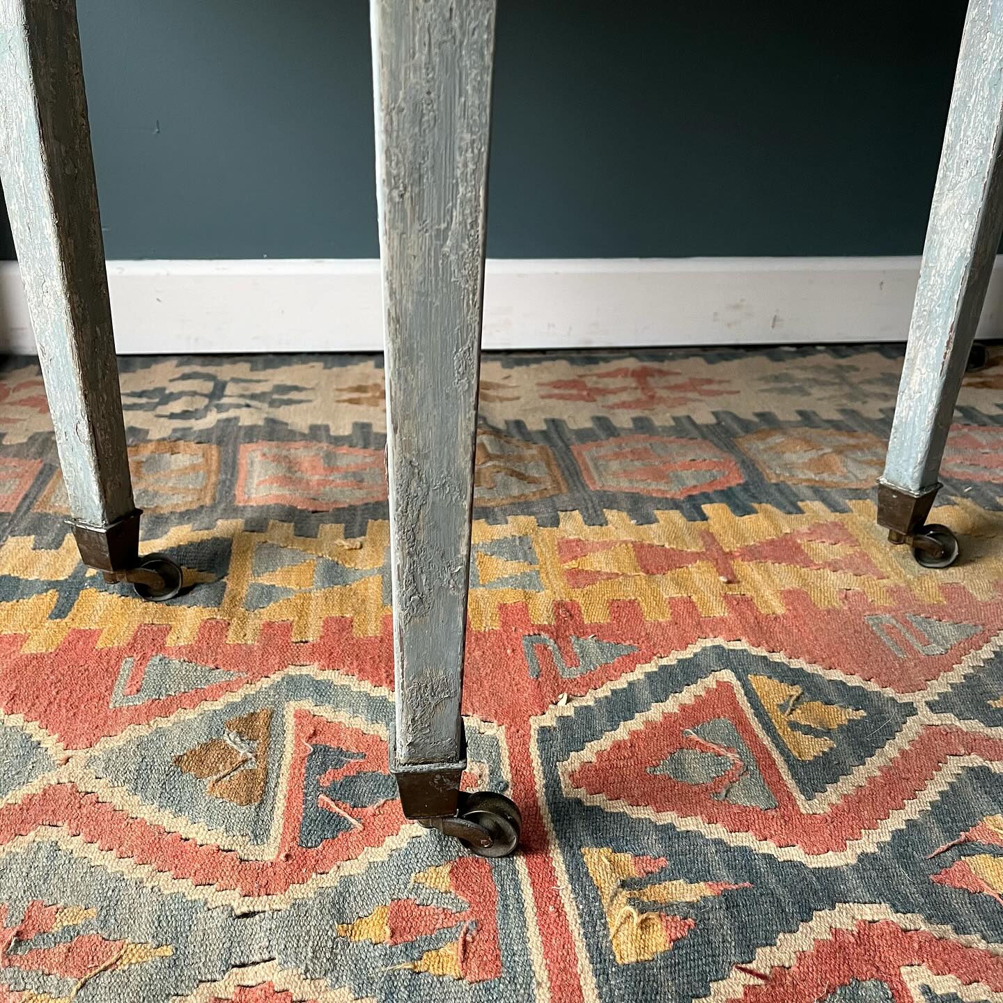 Painted Swedish style Georgian Demi lune tables  image 6