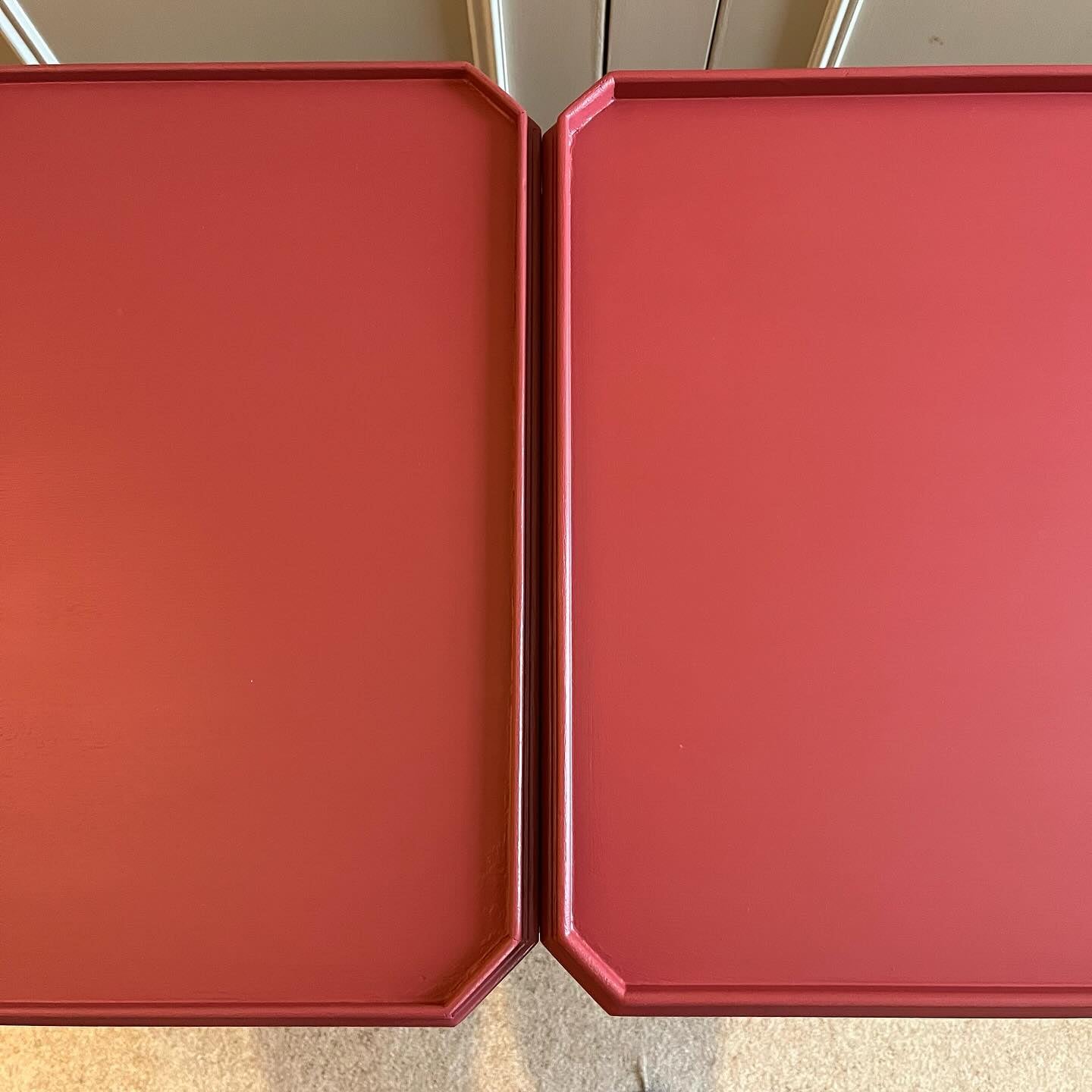 A pair of painted 20th century lamp tables  image 2