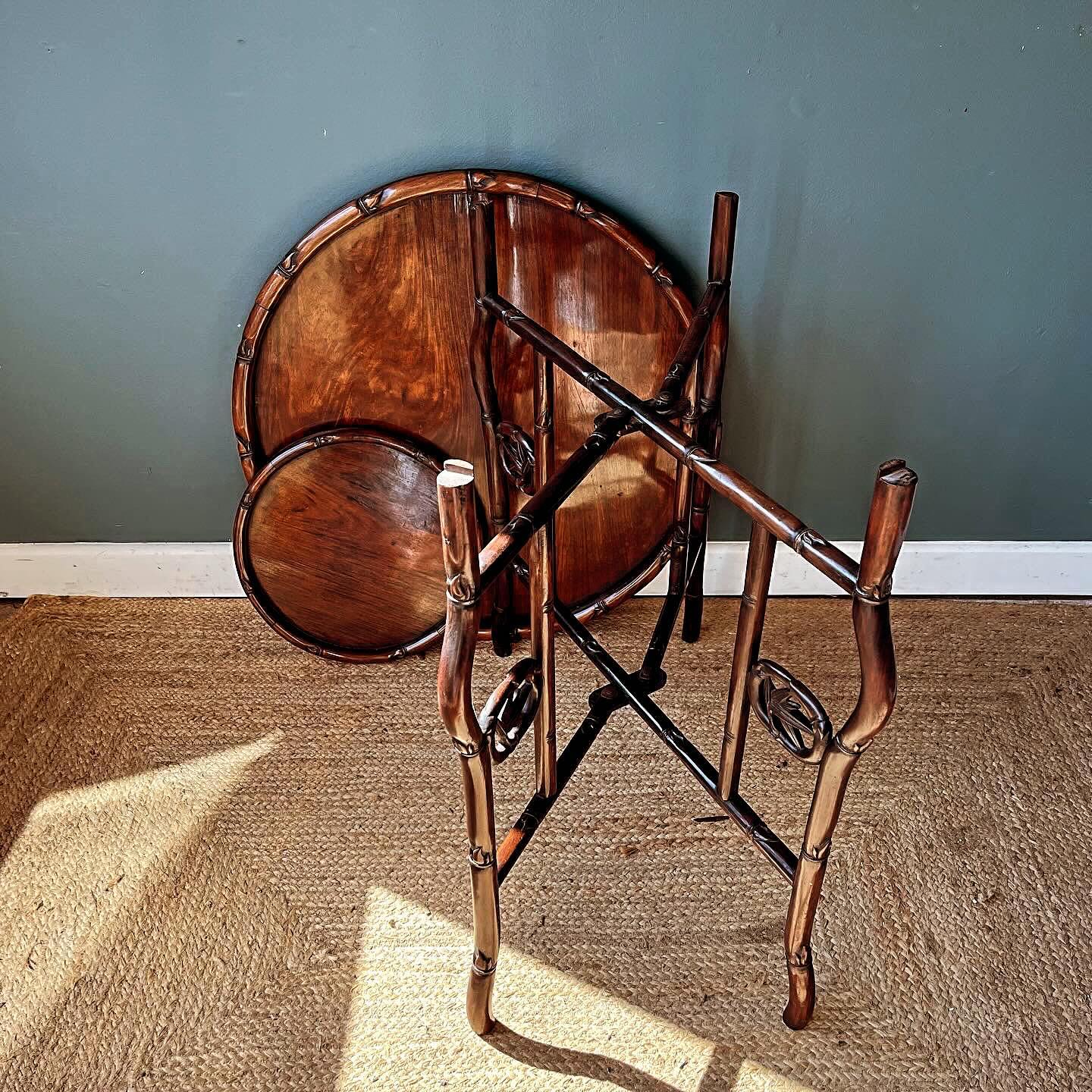 Late 19th centuryChinese hardwood folding table image 4
