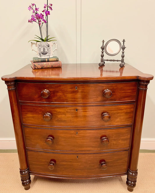 Early 19th century small mahogany chest of drawers image 0