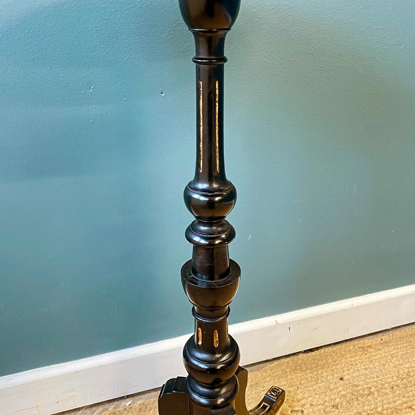 19th century ebonised and gilded table image 2