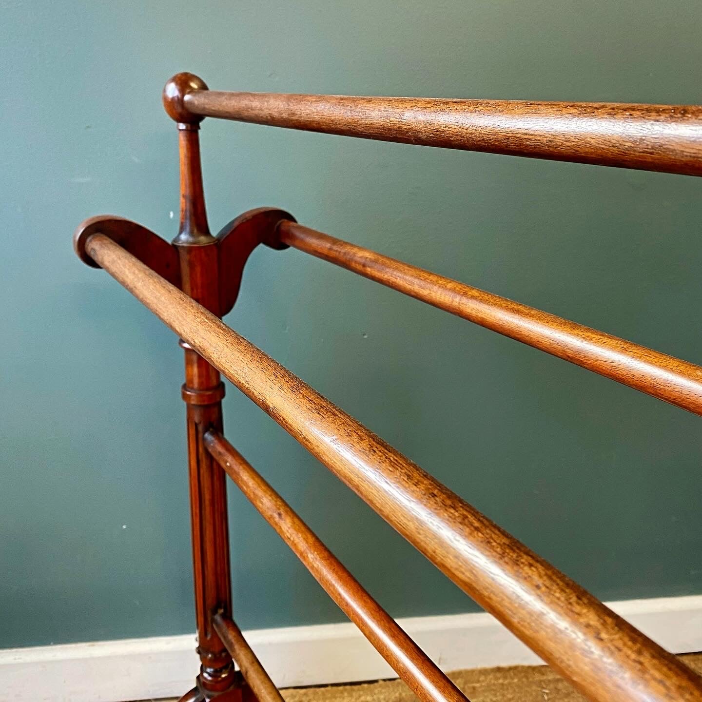 19th century mahogany towel rail image 4