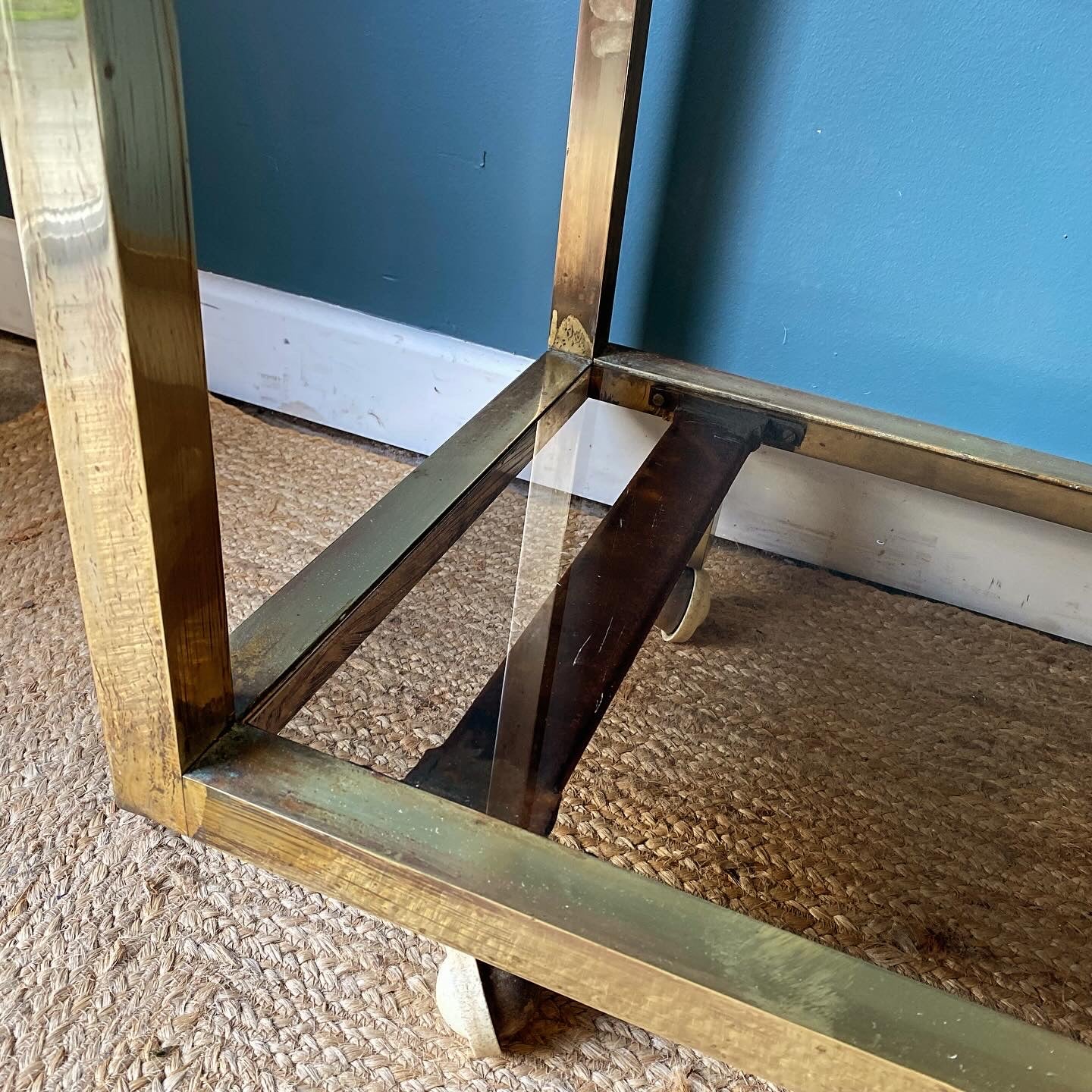 Italian 1970s brass drinks trolley image 6